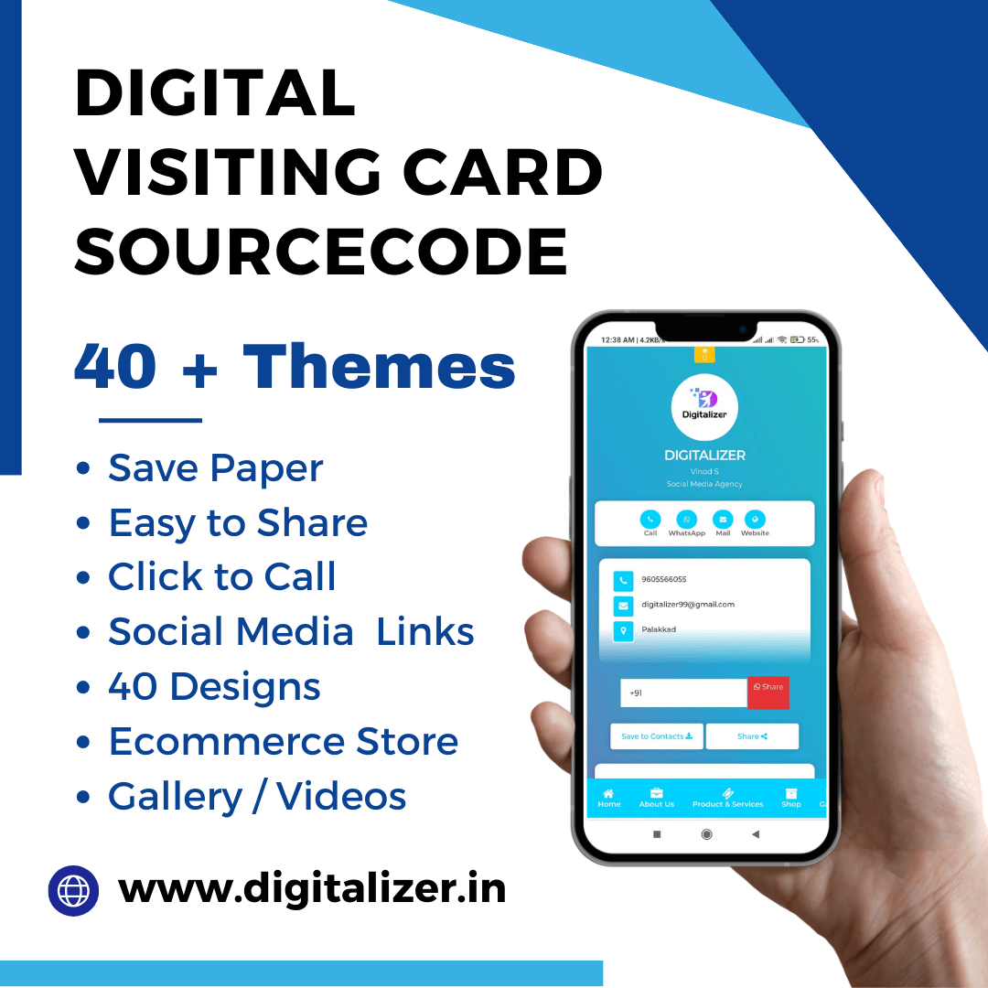 Digital Visiting Card 40+ Theme Website Source Code