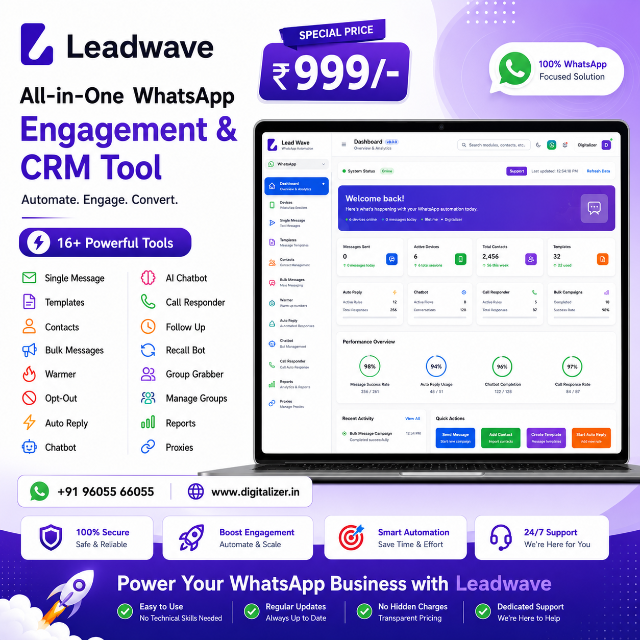 Leadwave - WhatsApp & Telegram marketing